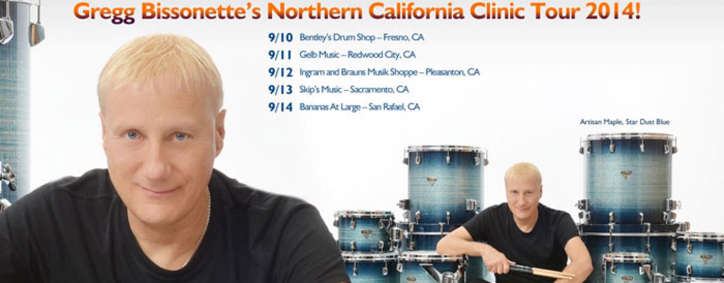 El artista de Dixon, Greg Bissonette llega a California para ofrecer su gira de clínicas