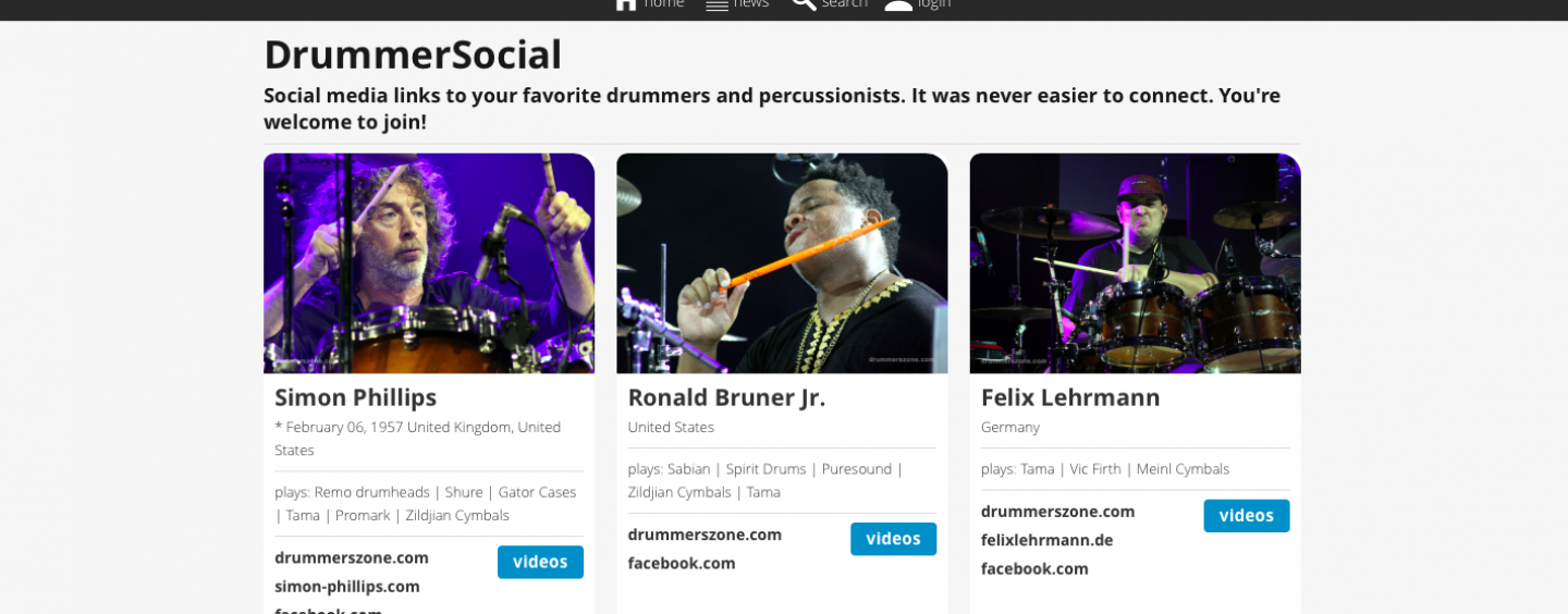 Drummersocial.com promueve artistas en todo el mundo