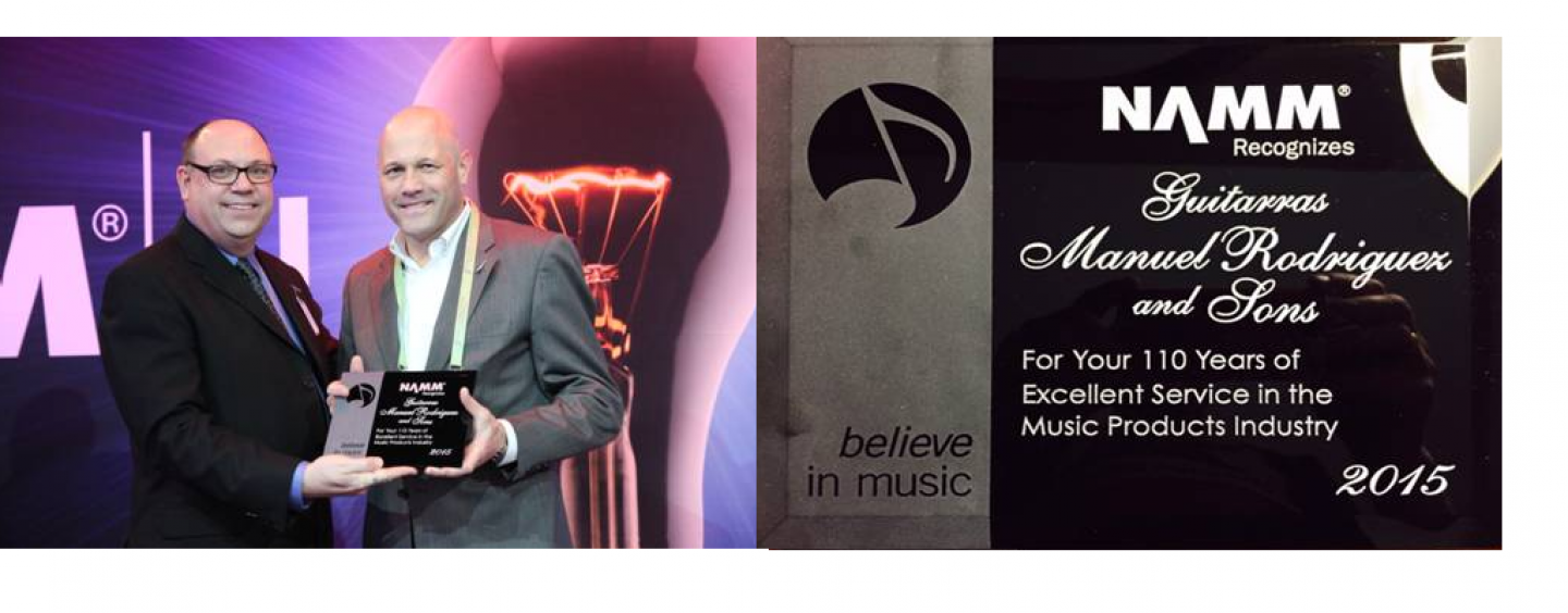 Guitars Manuel Rodríguez SL recibió el NAMM Milestone Award