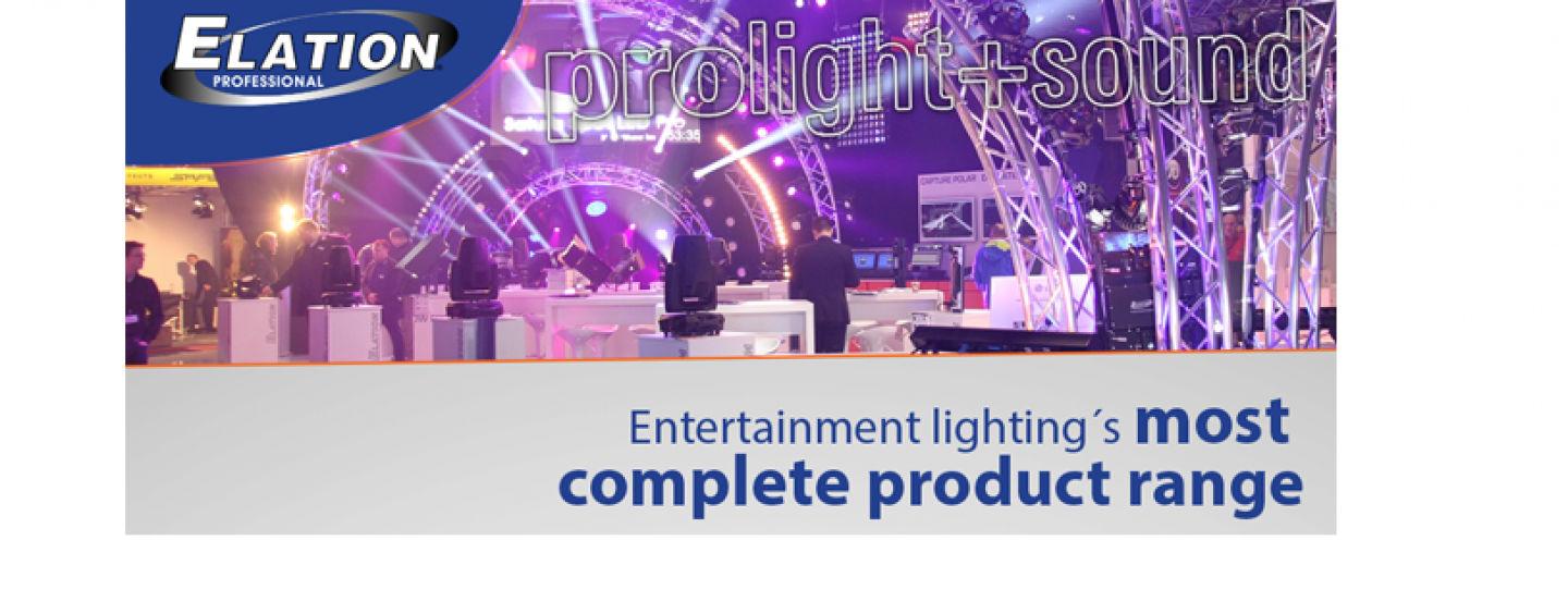 Elation Professional presentará su mayor alineación de productos en Prolight + Sound 2015