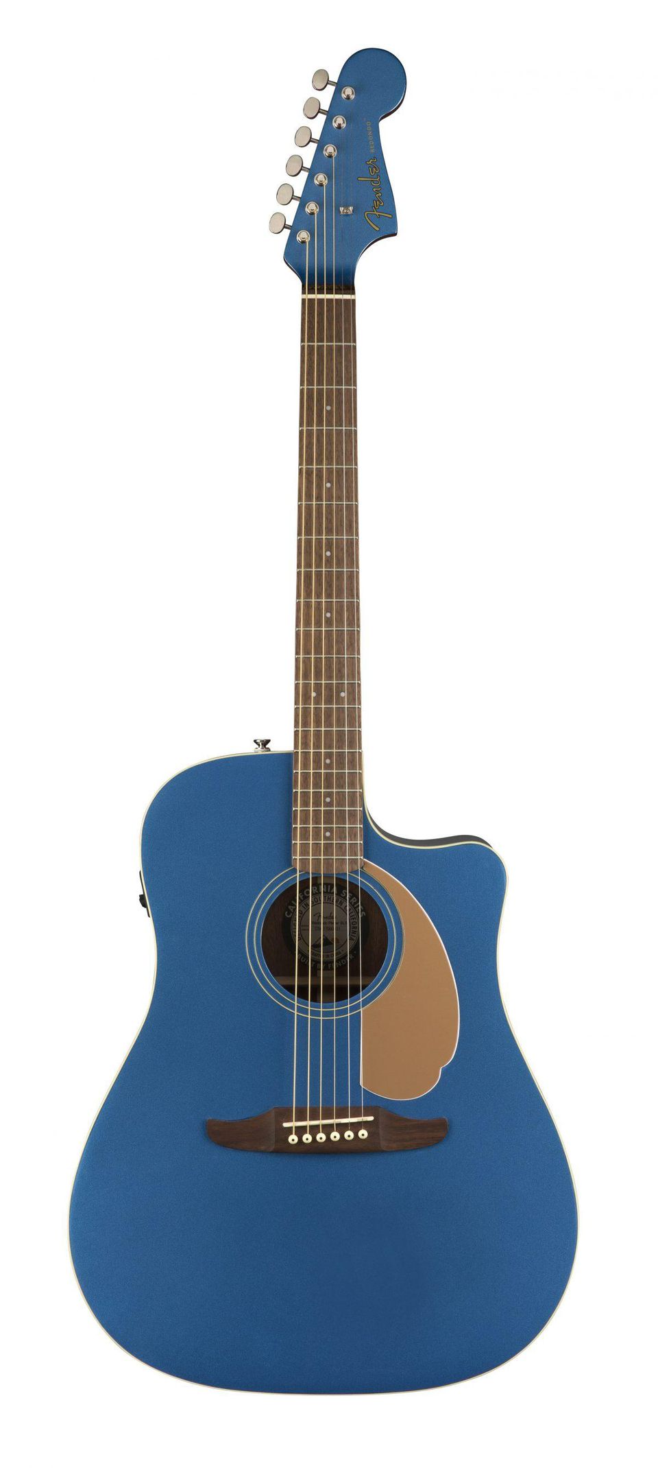 Fenders new California Series Redondo Player acoustic guitar in Belmont Blue