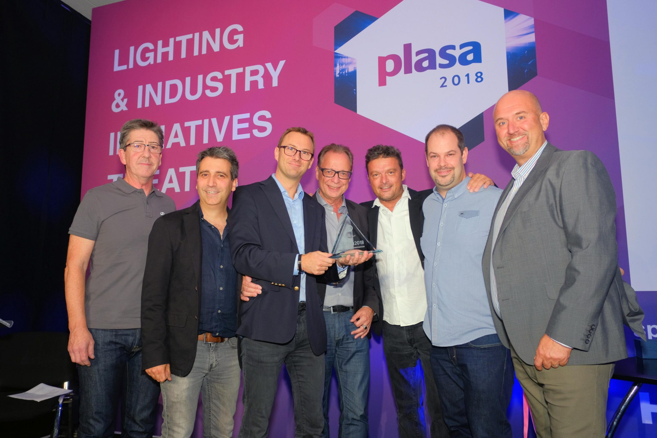 P Robert Juliat wins PLASA Award for Innovation for its unique SpotMe followspot tracking system sml