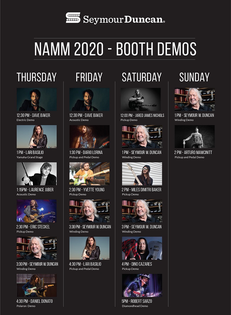 SD NAMM Booth Schedule