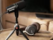 Shure lanza kit para podcast MV7 con mini trípode Manfrotto
