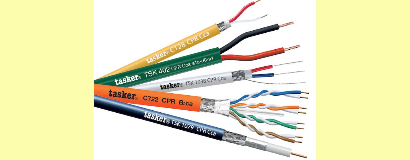Nuevo cable CPR de Tasker para clase de riesgo de incendio medio (Cca) y alto (B2ca)