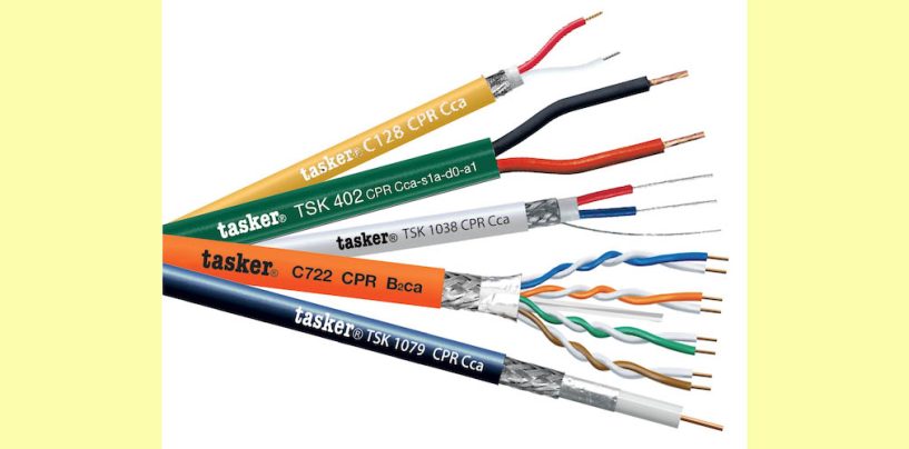 Nuevo cable CPR de Tasker para clase de riesgo de incendio medio (Cca) y alto (B2ca)